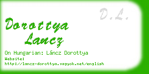 dorottya lancz business card